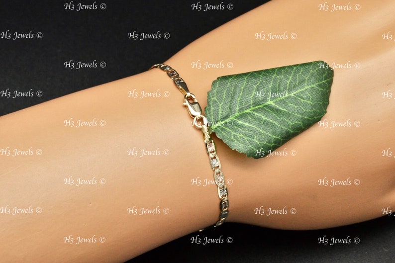 Real 14k yellow gold Baby ID Valentino Bracelet lobster 6 inches 2.40 grams image 3