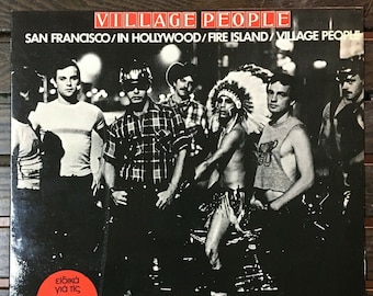 LP de vinilo de Village People de 1977: Álbum de prensa griega poco común