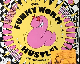 1988 The Funky Worm - ¡Hustle! (Al son de la música...) Vinilo, 12", 33 RPM