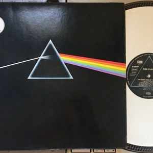 1977 (Édition limitée) Pink Floyd - The Dark Side Of The Moon, vinyle, 33 tours, album, stéréo, vinyle blanc + 2 affiches + 2 cartes postales