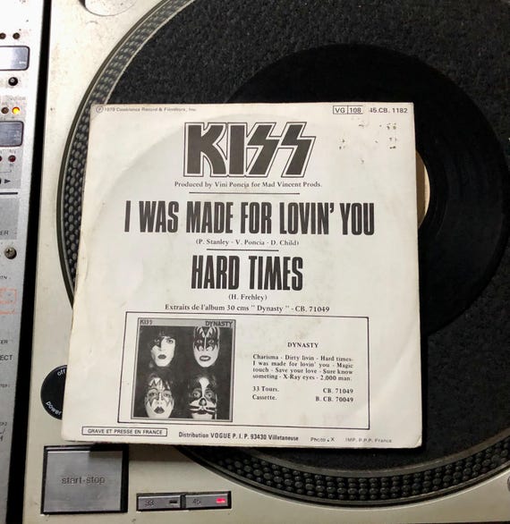 KISS I Was Made For Lovin' You 7インチレコード 1979 Kiss – I Was Made for Lovin' You , Vinyl, 7