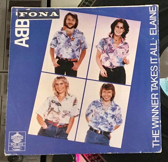 1980 ABBA - the Winner Takes It All / Elaine , Vinyl, 7