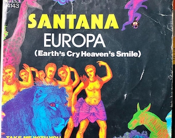 1976 Santana – Europa (Earth's Cry Heaven's Smile) Vinyl, 7", Single, 45 RPM