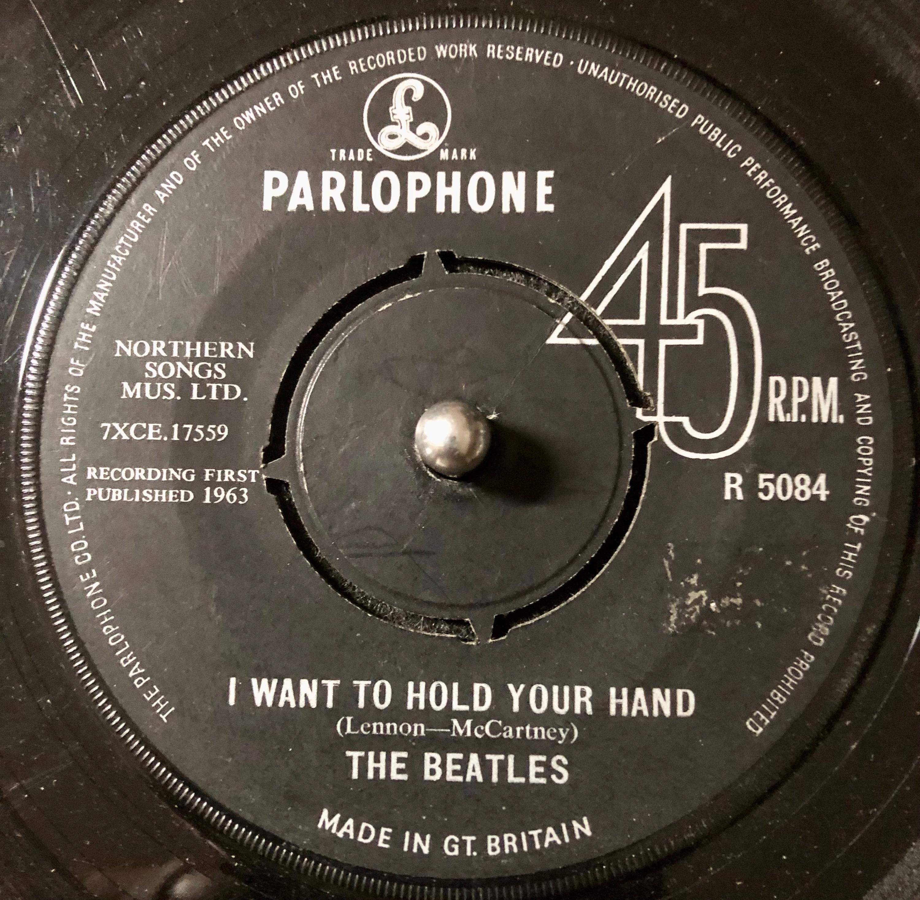 1964 ザ・ビートルズ – I Want To Hold Your Hand、ビニール、7インチ、45回転、シングル、モノラル - Etsy 日本