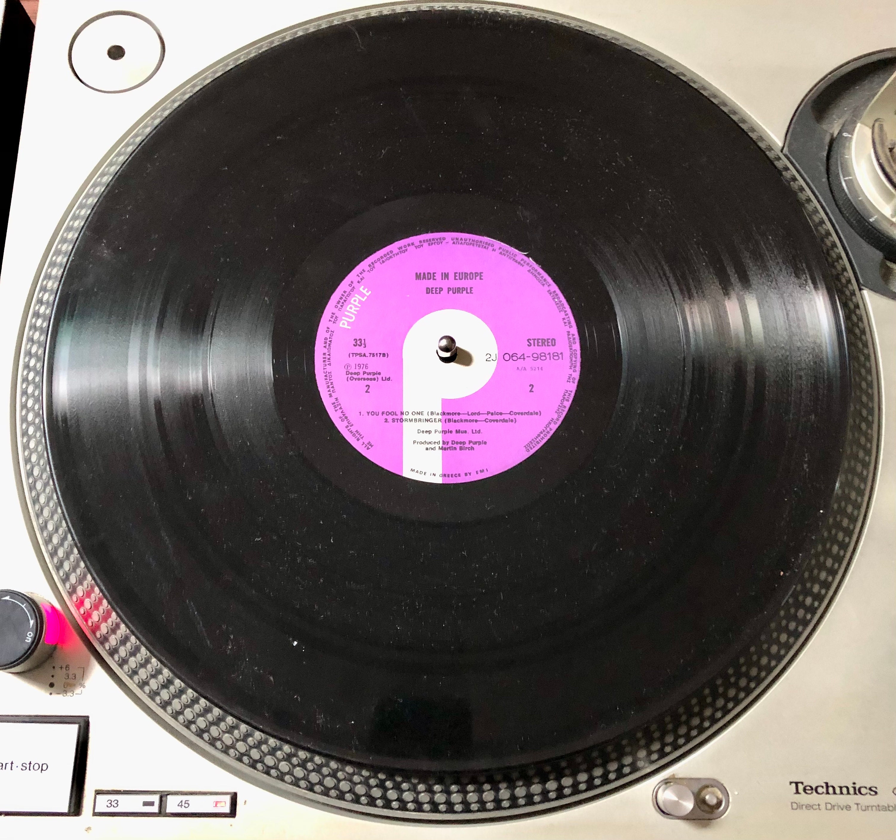Deep Purple Made in Europe レコード Deep Purple - Made In Europe LP 1985 Platinum – PLP 45