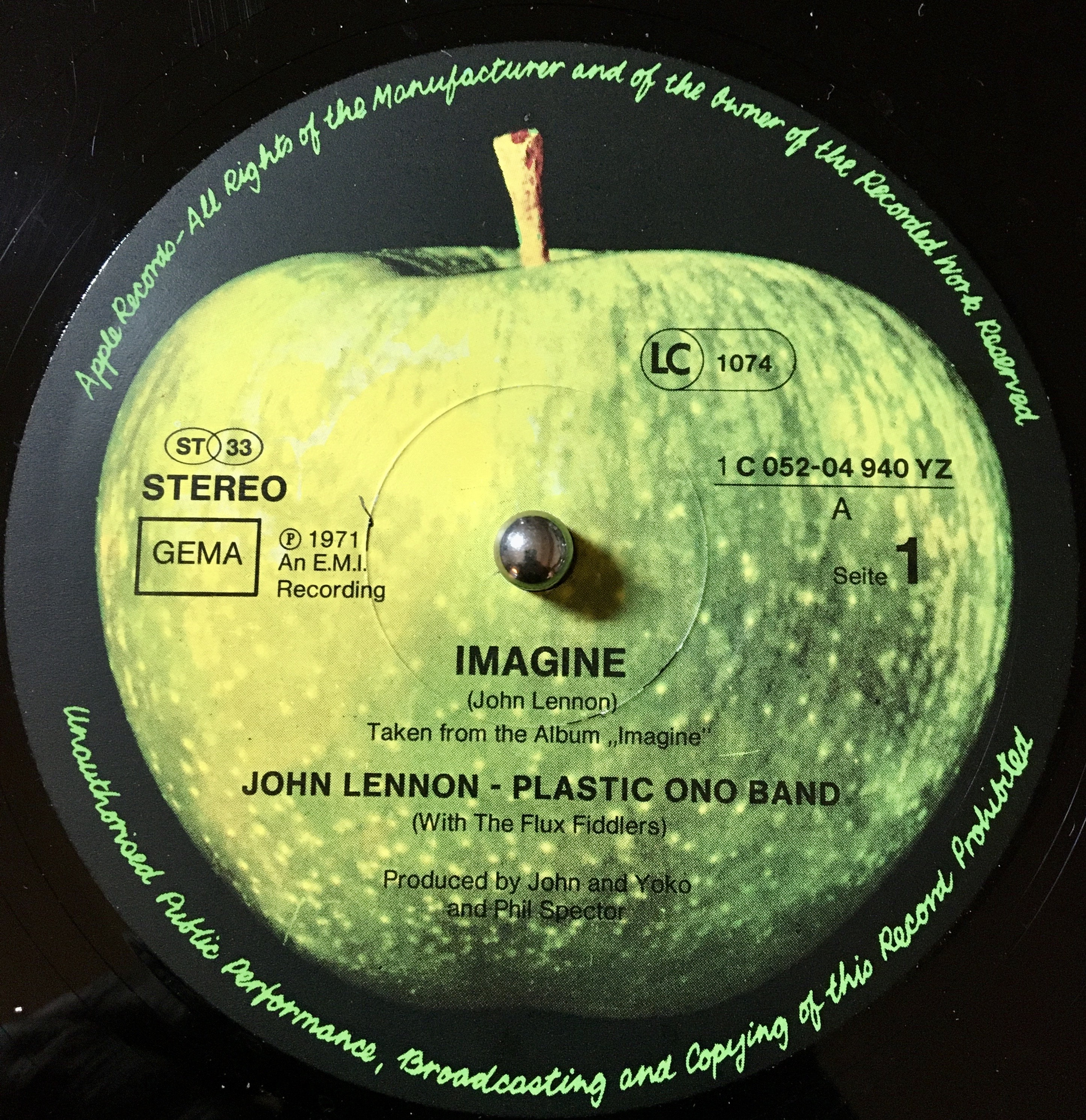 1981 John Lennon - Plastic Ono Band – Imagine , Vinyl, 12