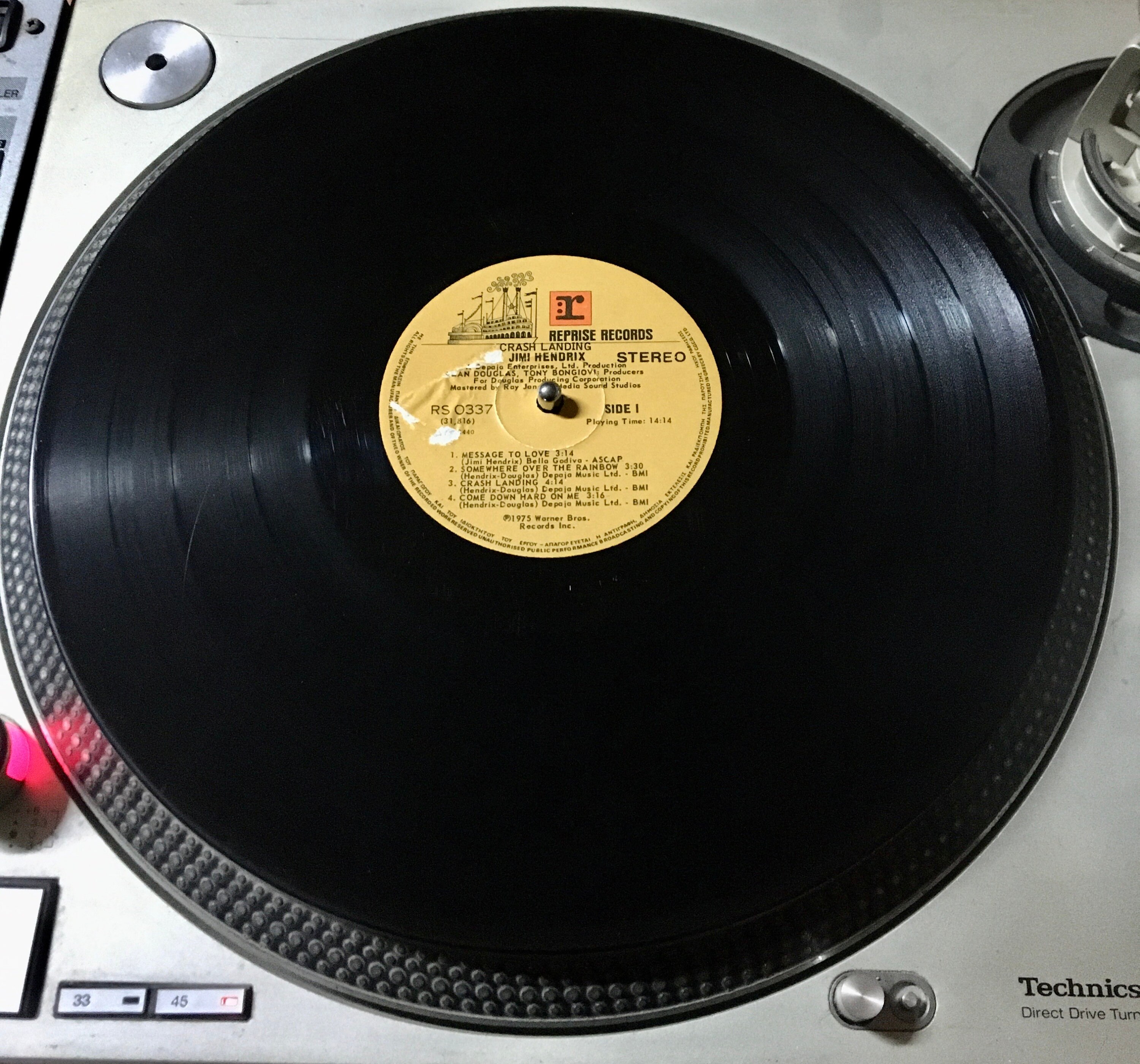 1975 ジミ・ヘンドリックス – クラッシュ・ランディング、ビニール、LP 