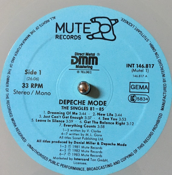 1985 Depeche Mode - the Singles 81 - 85 Vinyl, LP, Compilation