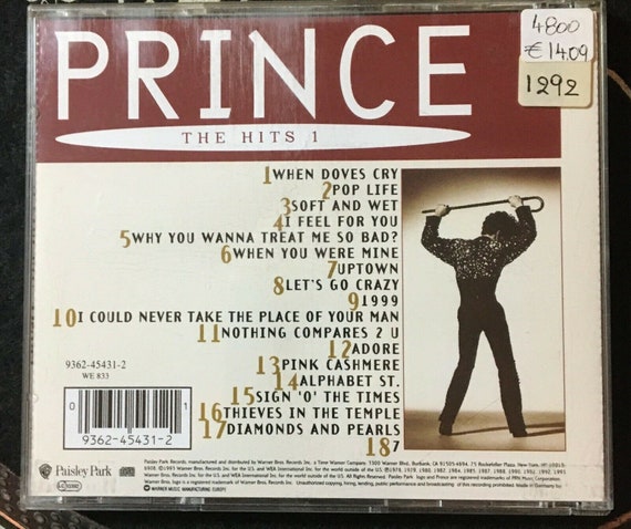 Prince CDコレクション CD - 1993 Prince - the Hits 1 CD, Compilation - Etsy