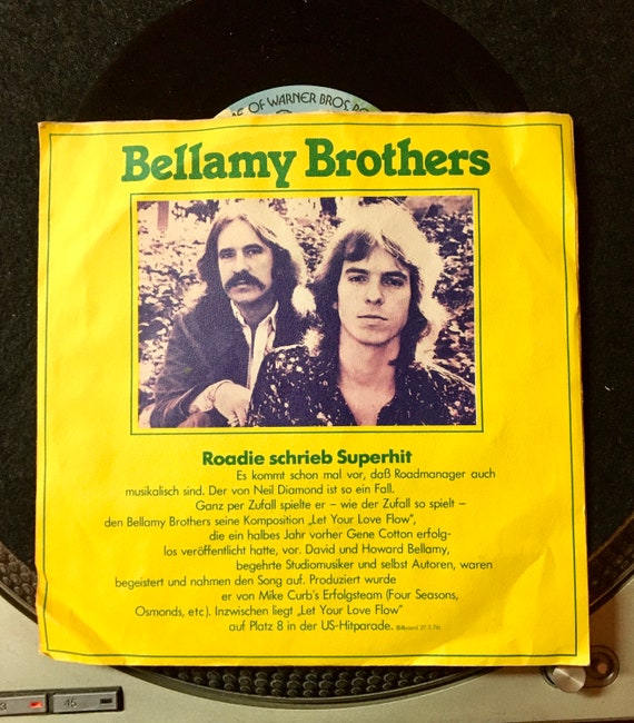 1976 Bellamy Brothers - Let Your Love Flow , Vinyl, 7