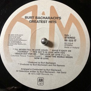 1973 Burt Bacharach's Greatest Hits , Vinyl, LP, Compilation - Etsy