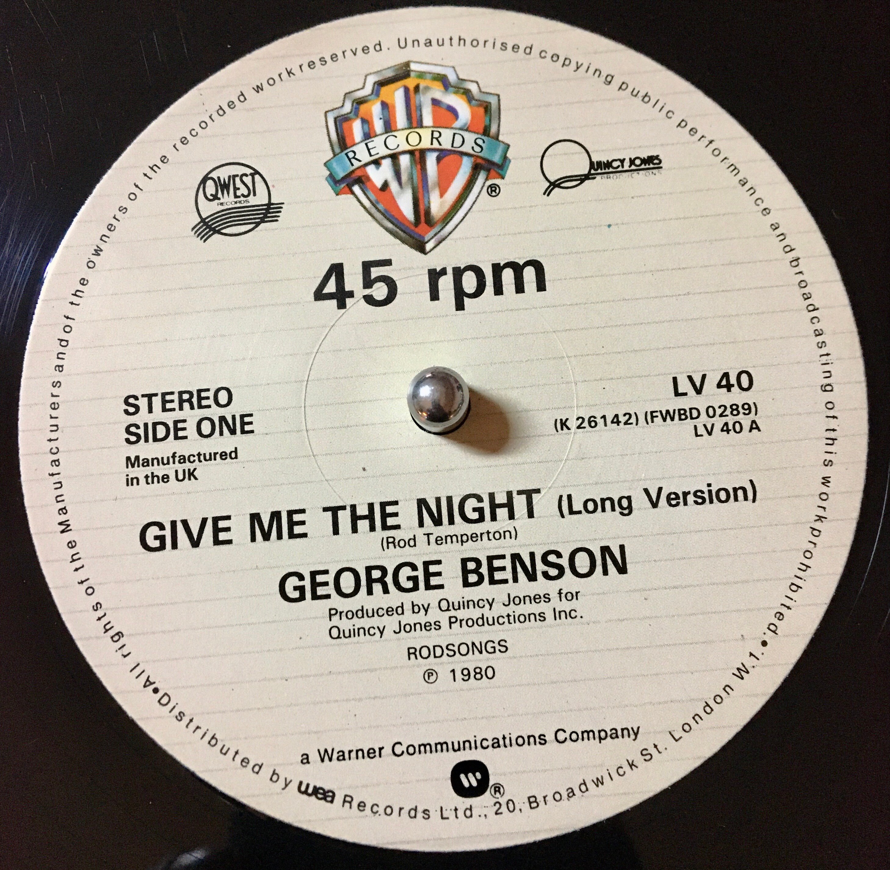 1980 - ジョージ・ベンソン - ギヴ・ミー・ザ・ナイト、ビニール、12