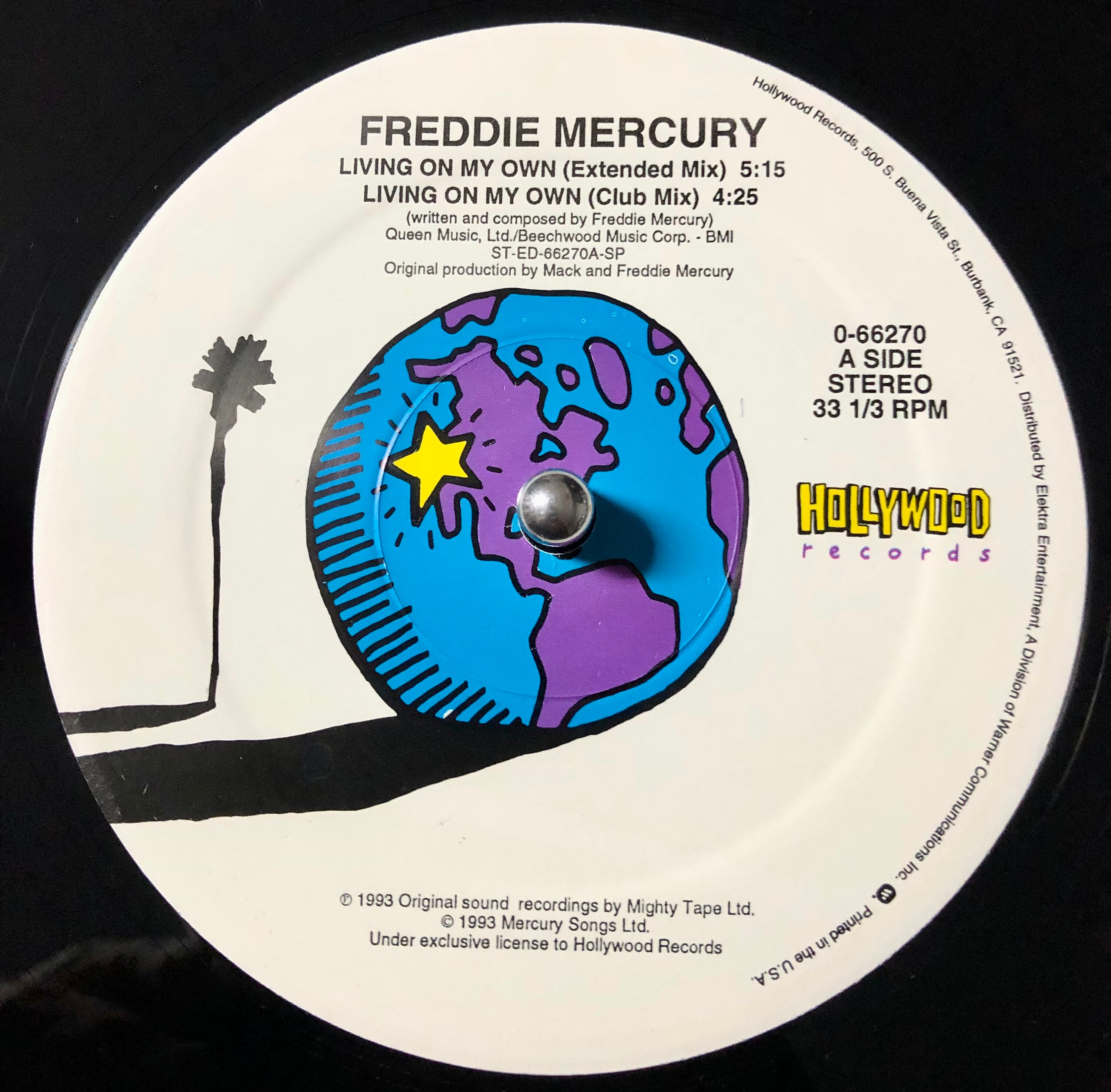 1993 Freddie Mercury - Living on My Own , Vinyl, 12