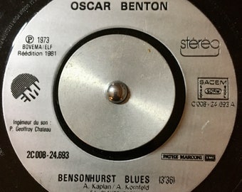 1981 Oscar Benton Bensonhurst Blues , Vinyl, 7, 45 RPM, Alleen.