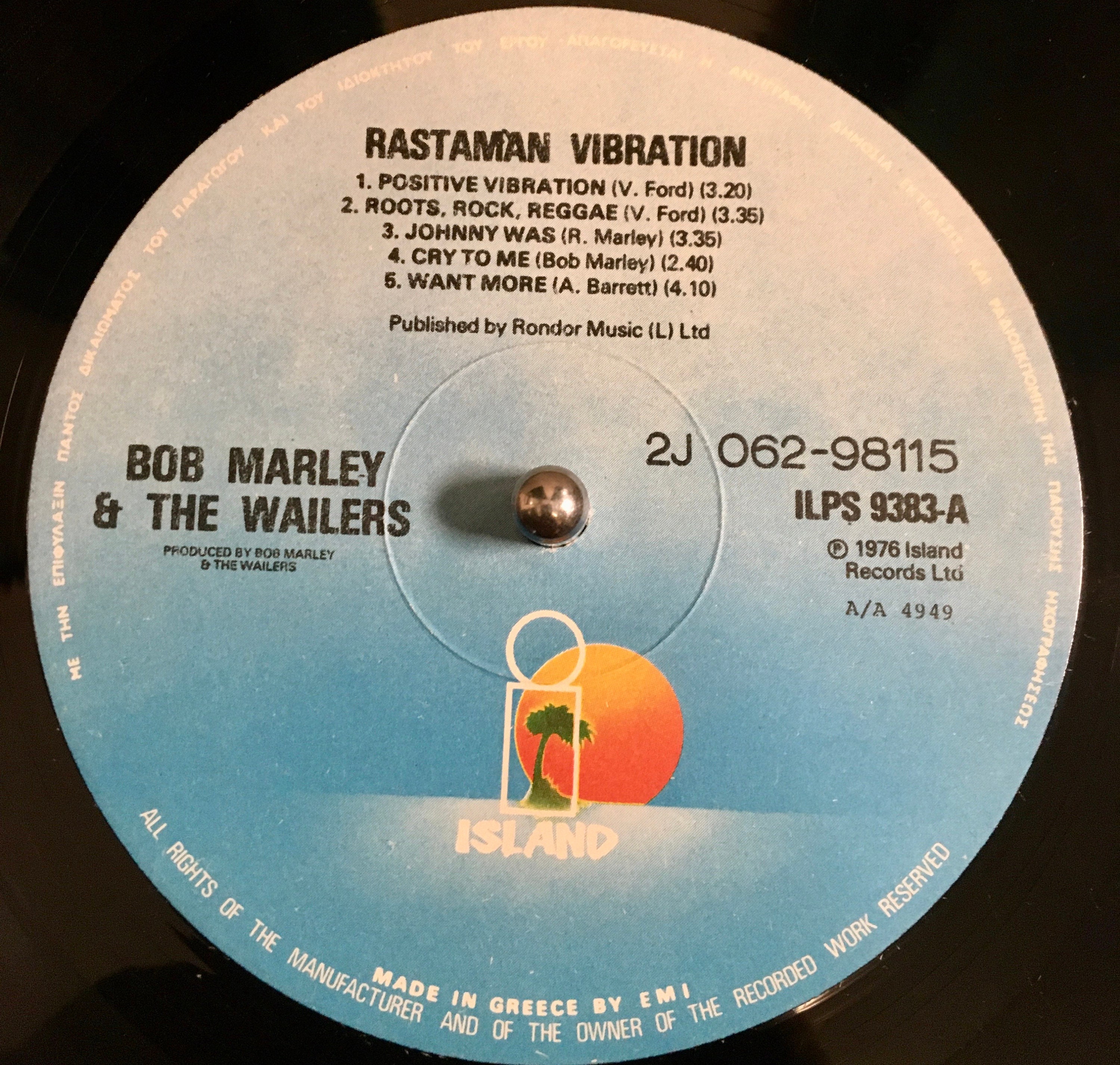 Bob Marley & the Wailers – Rastaman Vibration , Vinyl, LP, Album