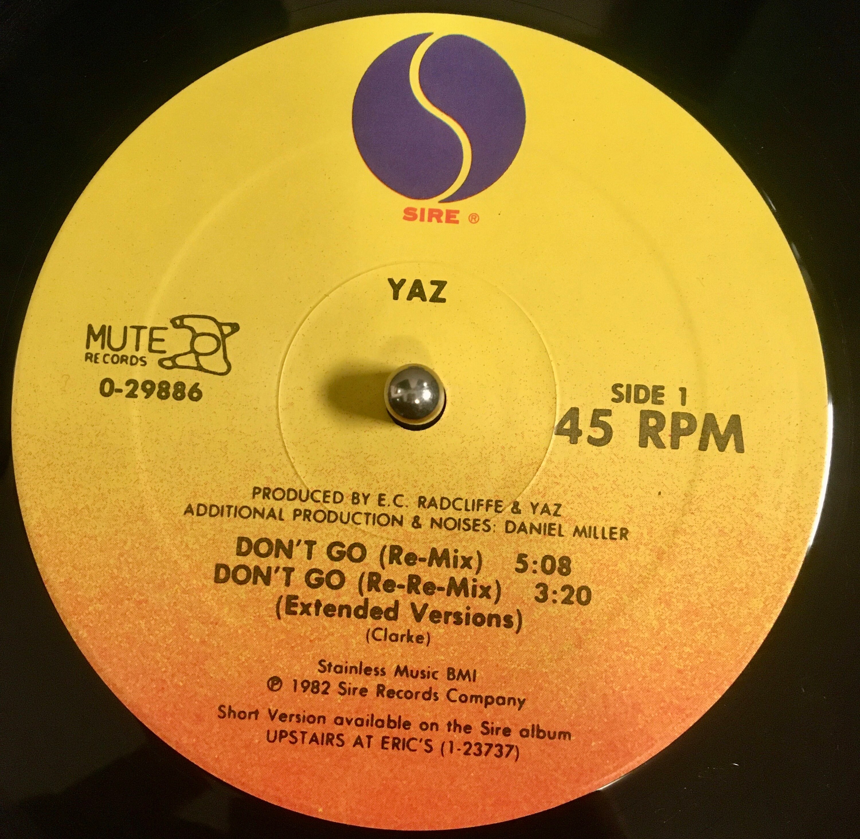 Yazoo - Don't Go - Re-mixes , Vinyl, 12