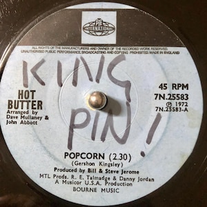 1972 Hot Butter - Popcorn , Vinyl, 7&quot;, 45 RPM, Single