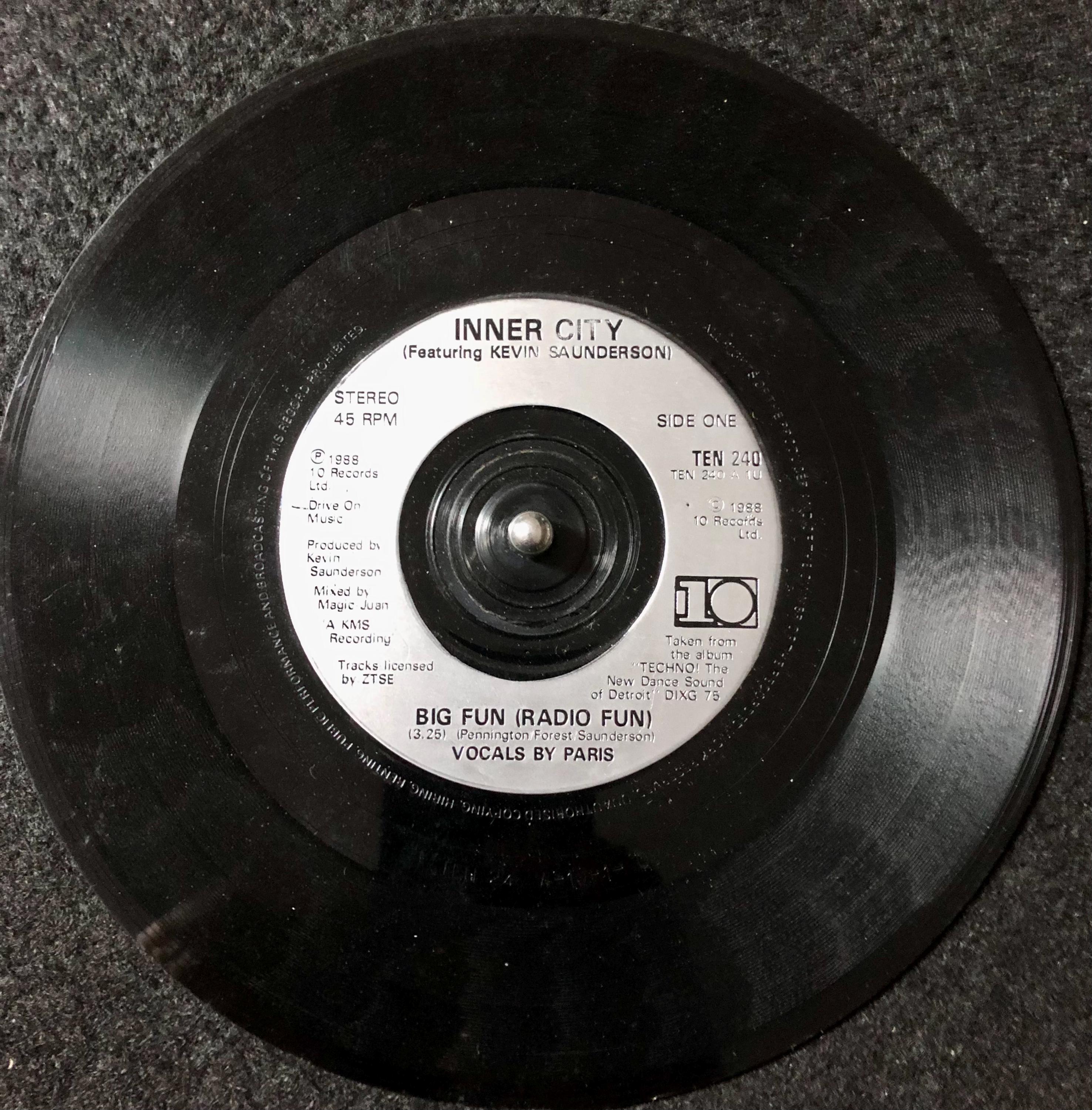 1988 Inner City Featuring Kevin Saunderson - Big Fun , Vinyl, 7