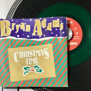 1985 Bryan Adams – Christmas Time , Vinyl, 7&quot;, Single, Green