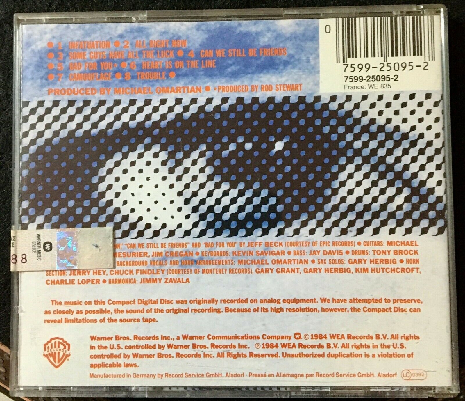 CD - Rod Stewart - Camouflage CD, Album - Etsy