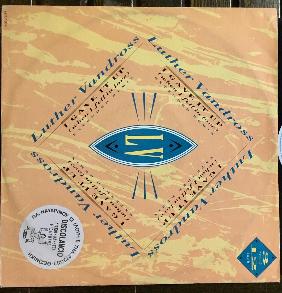 1988 Luther Vandross - I Gave It up Vinyl 12