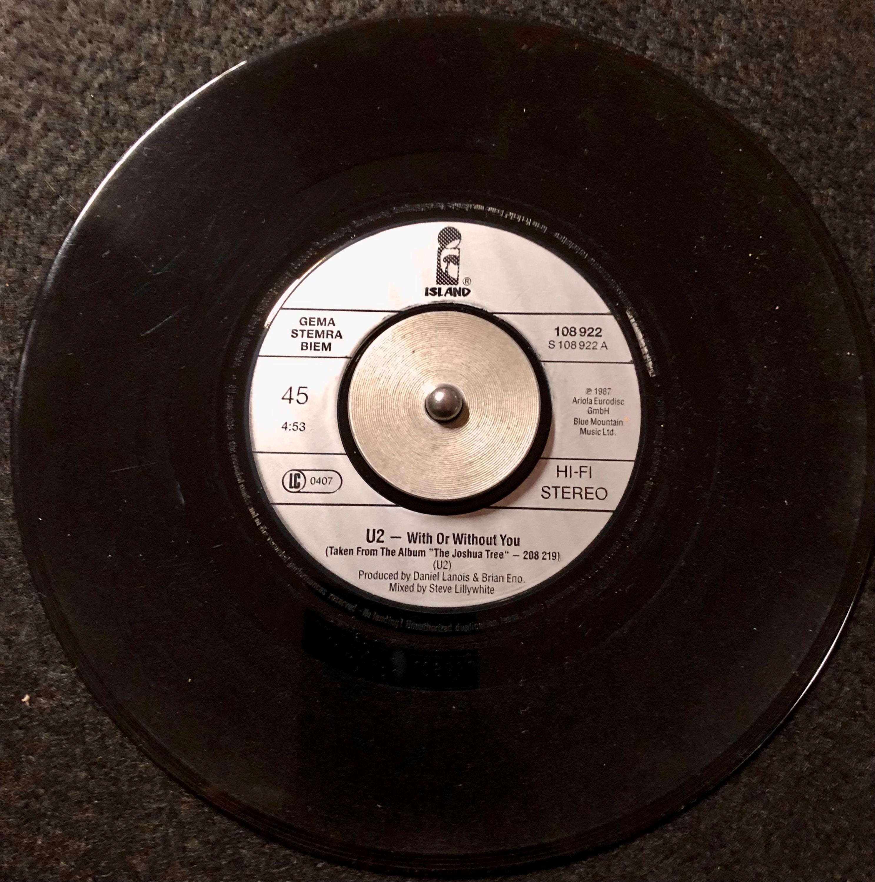 1987 - U2 - With Or Without You、レコード、7インチ、45回転 