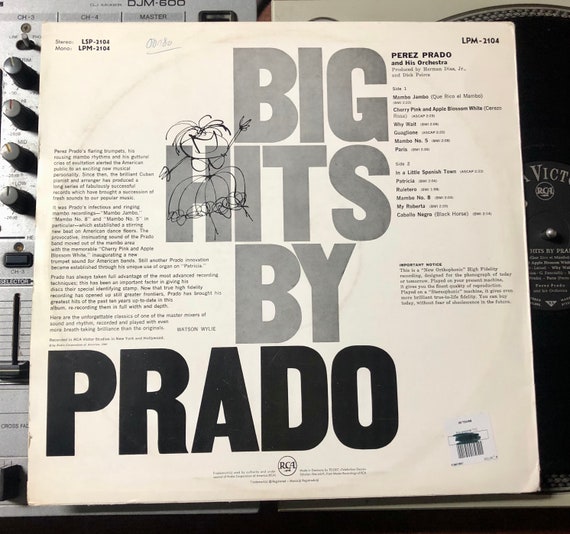 1960 Perez Prado and His Orchestra – Big Hits by Prado , Vinyl, LP