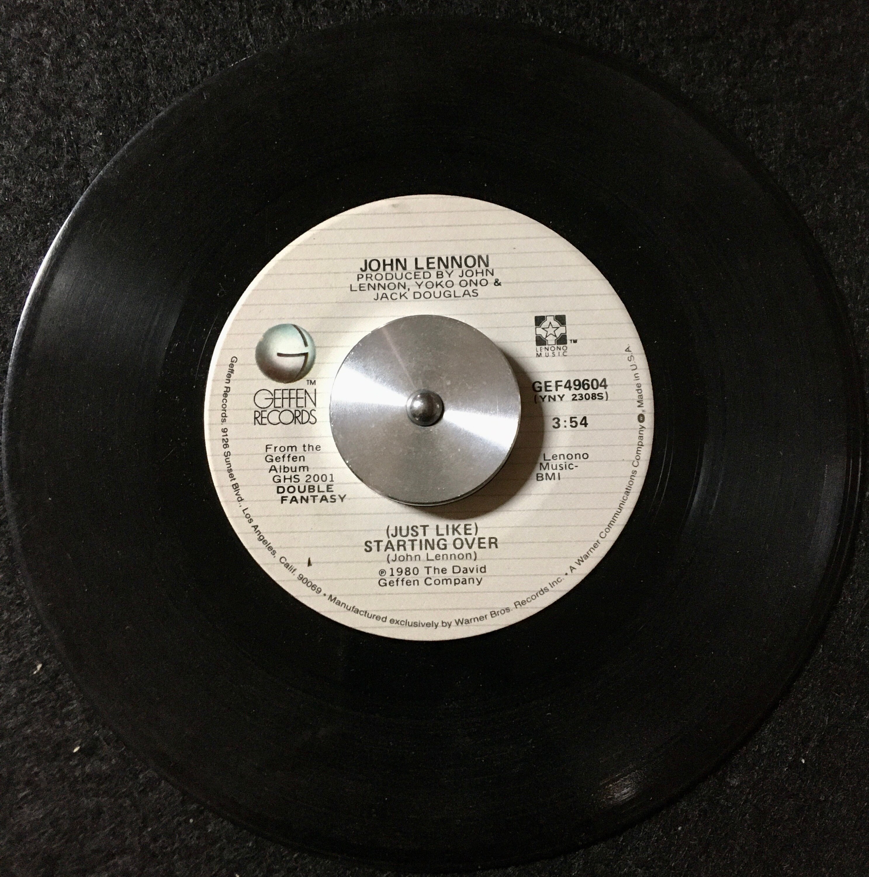 1980 John Lennon – (just Like) Starting Over , Vinyl, 7