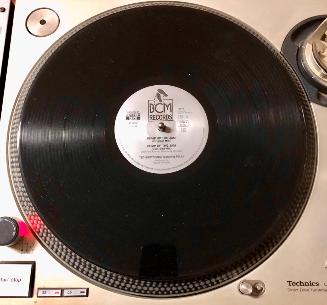 1989 Technotronic Featuring Felly – Pump up the Jam , Vinyl, 12