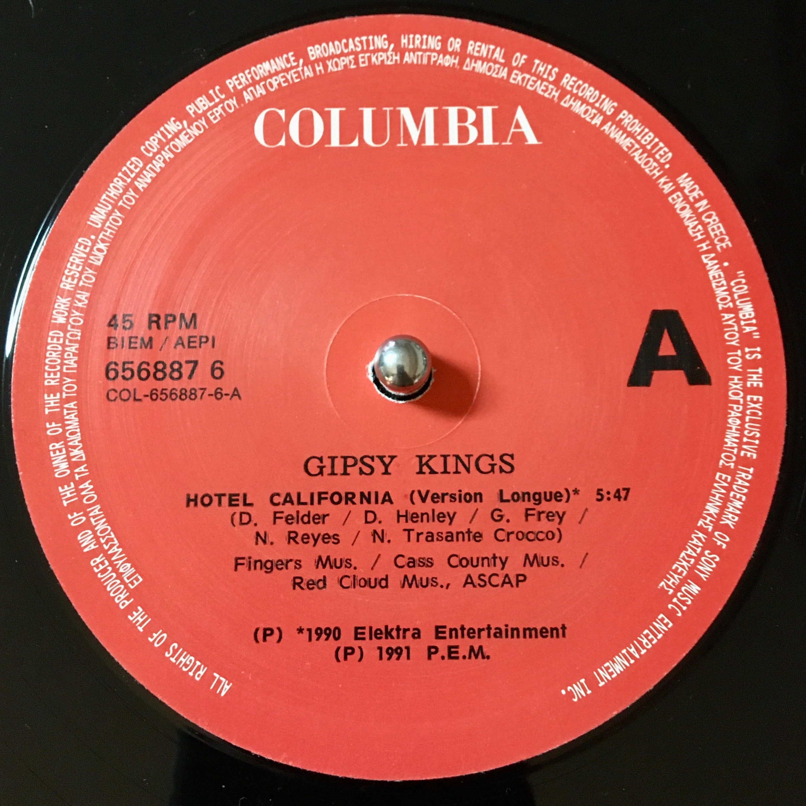 1991 Gipsy Kings Hotel California Vinyl 12 45 RPM Etsy