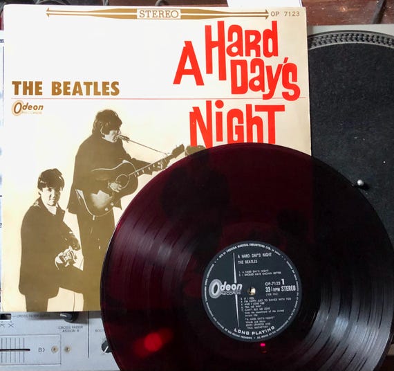 LPレコード ビートルズ BEATLES 赤盤 A HARD DAY'S NIGHT 画像判断