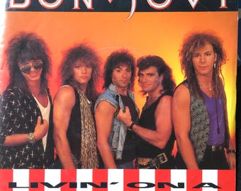 1986 Bon Jovi - Livin&#39; On A Prayer , Vinyl, 7&quot;, 45 RPM, Single, Stereo