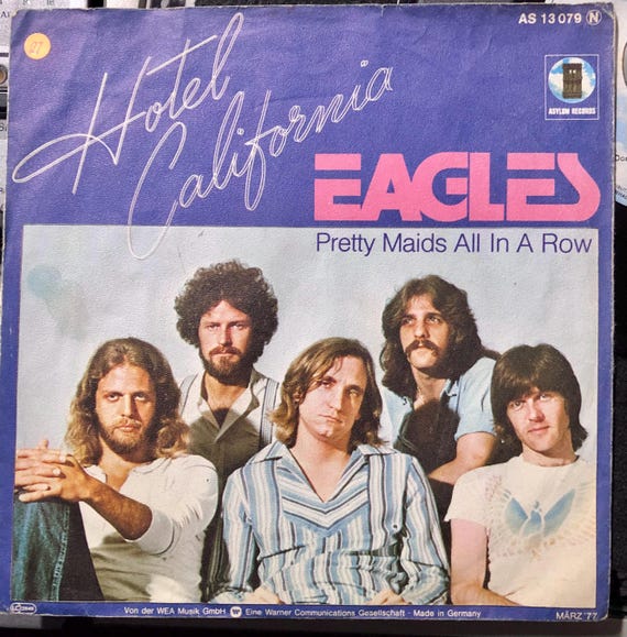 1977 Eagles – Hotel California , Vinyl, 7