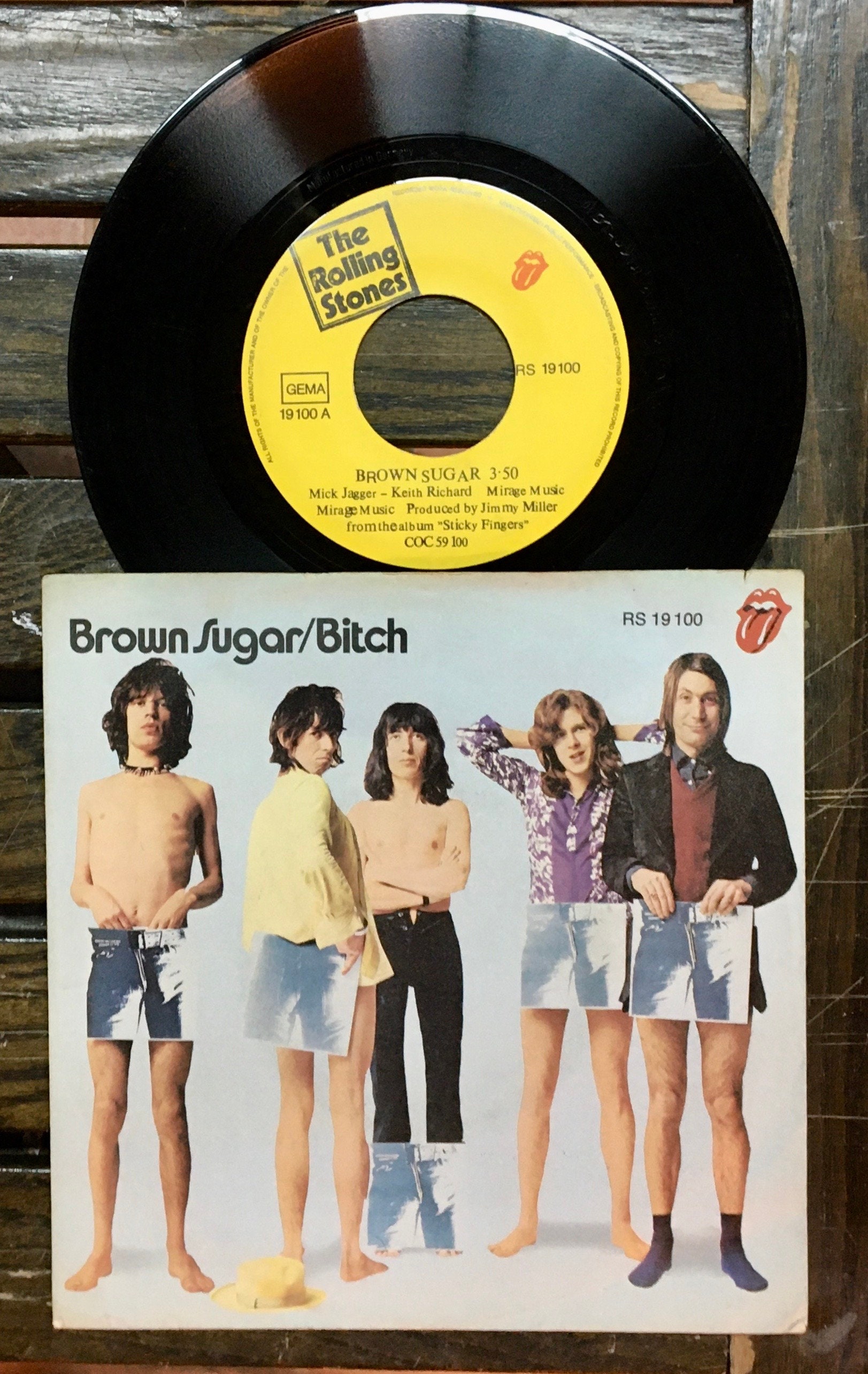 RollingStones 7'' BrownSugar / Bitch + 1