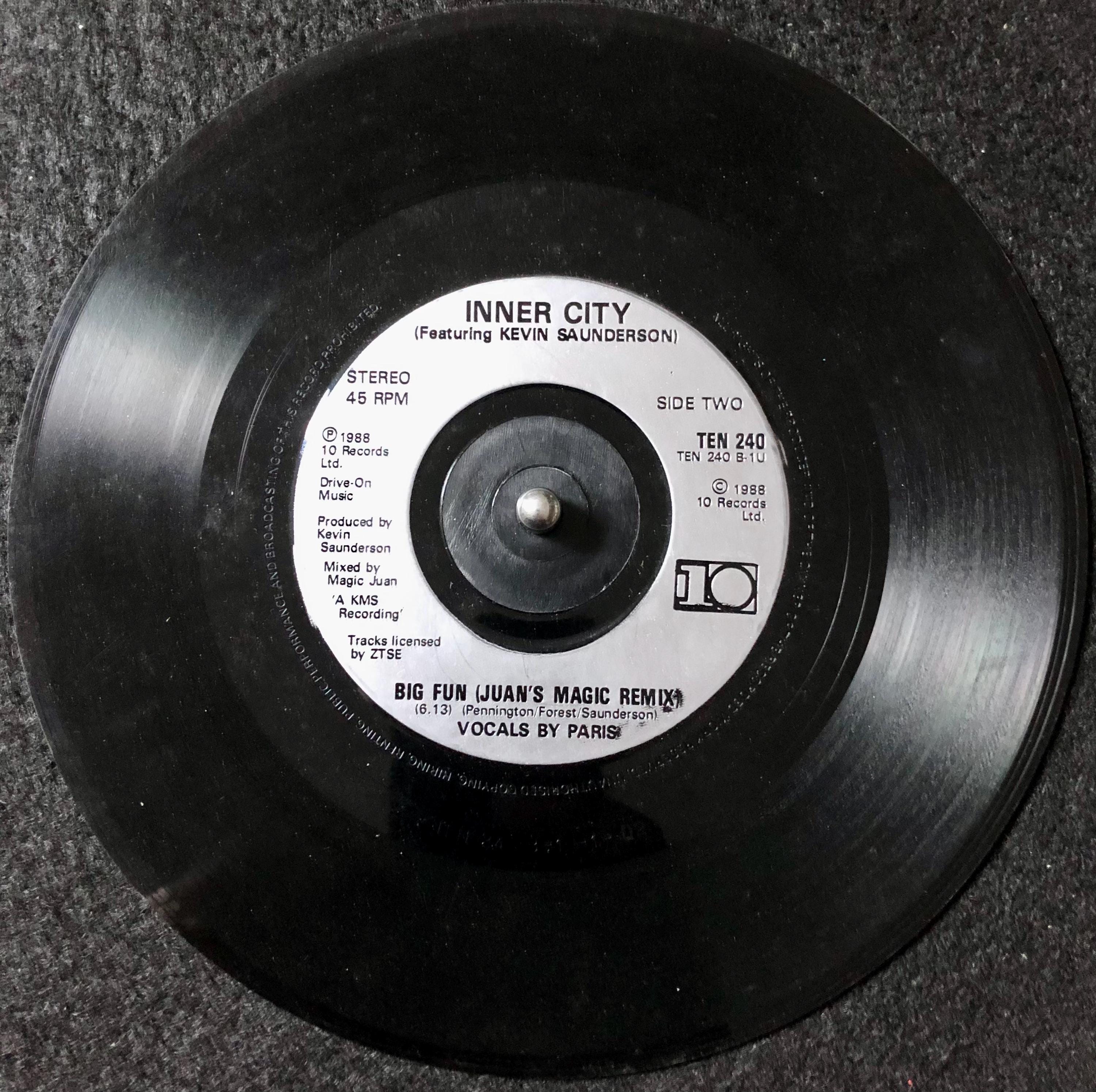 1988 Inner City Featuring Kevin Saunderson - Big Fun , Vinyl, 7