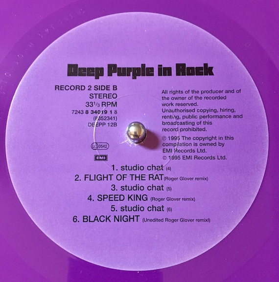 Deep Purple in Rock Vinyl LP - 1995 Limited Edition Album - Etsy