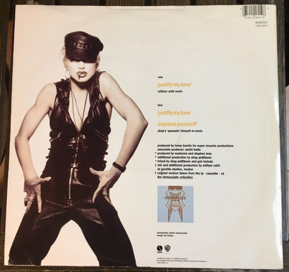 1990 Madonna – Justify My Love (william Orbit Remix) Vinyl, 12