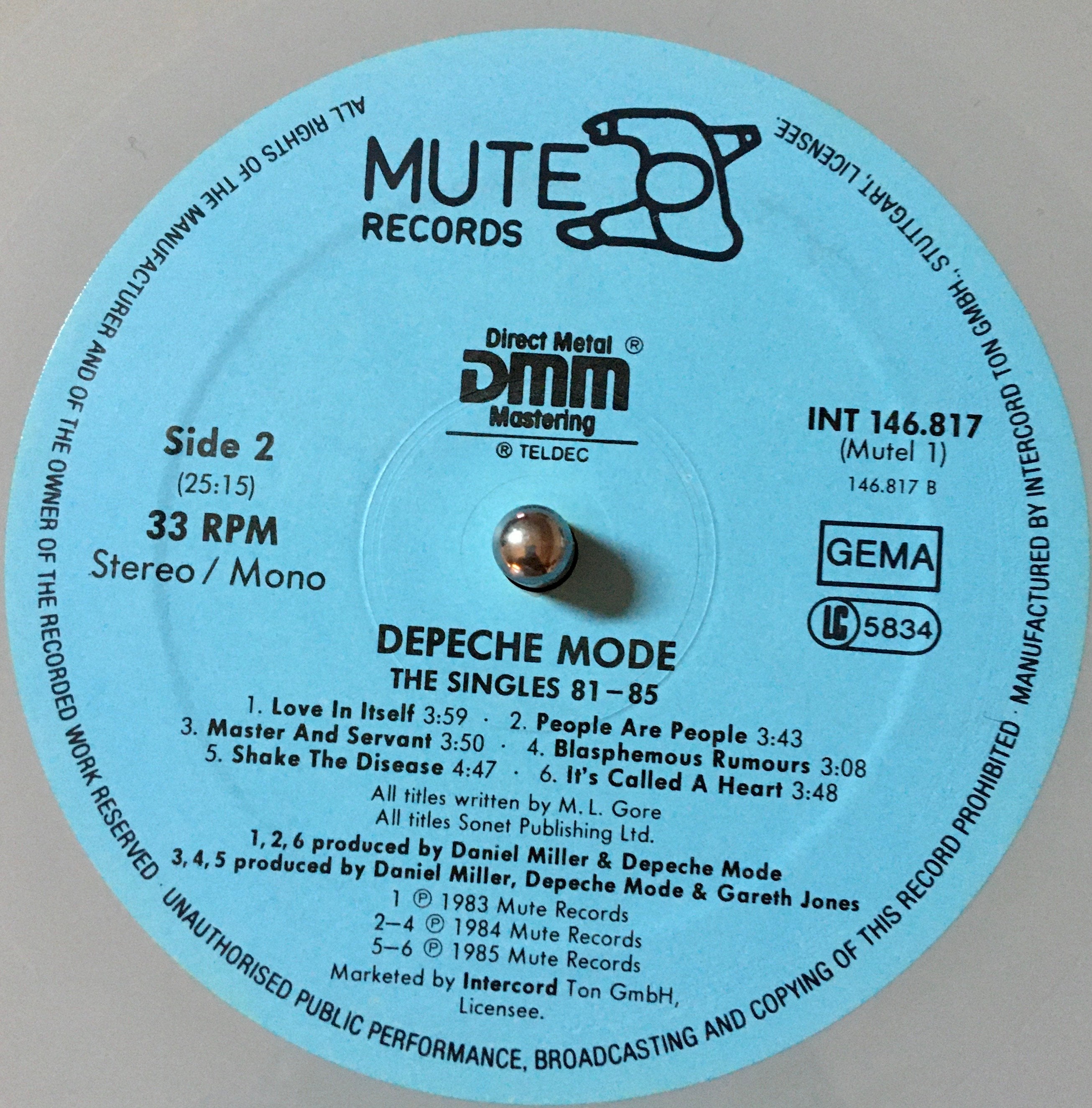 1985 Depeche Mode - the Singles 81 - 85 Vinyl, LP