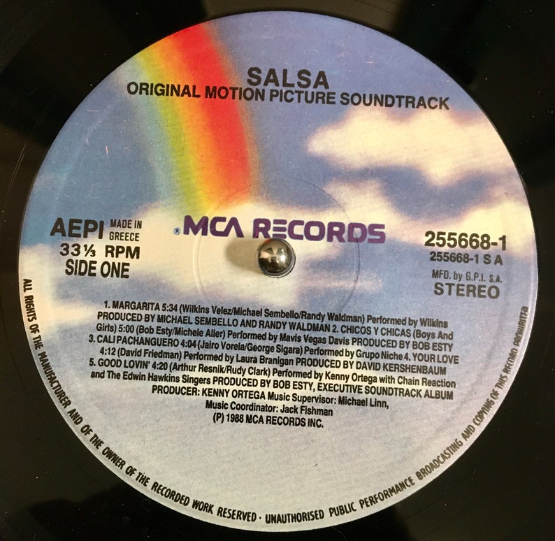 Salsa Numbers 1988 Salsa Movie Soundtrack Vinyl LP Compilation - Etsy