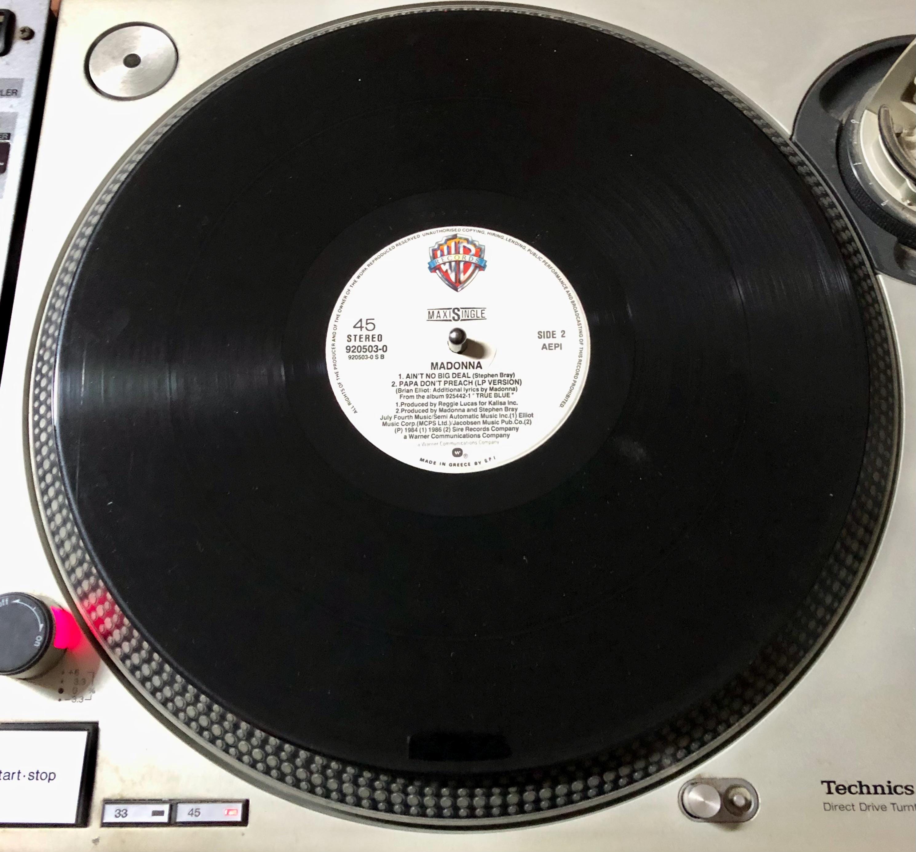1986 Madonna – Papa Don't Preach (extended Version) Vinyl, 12