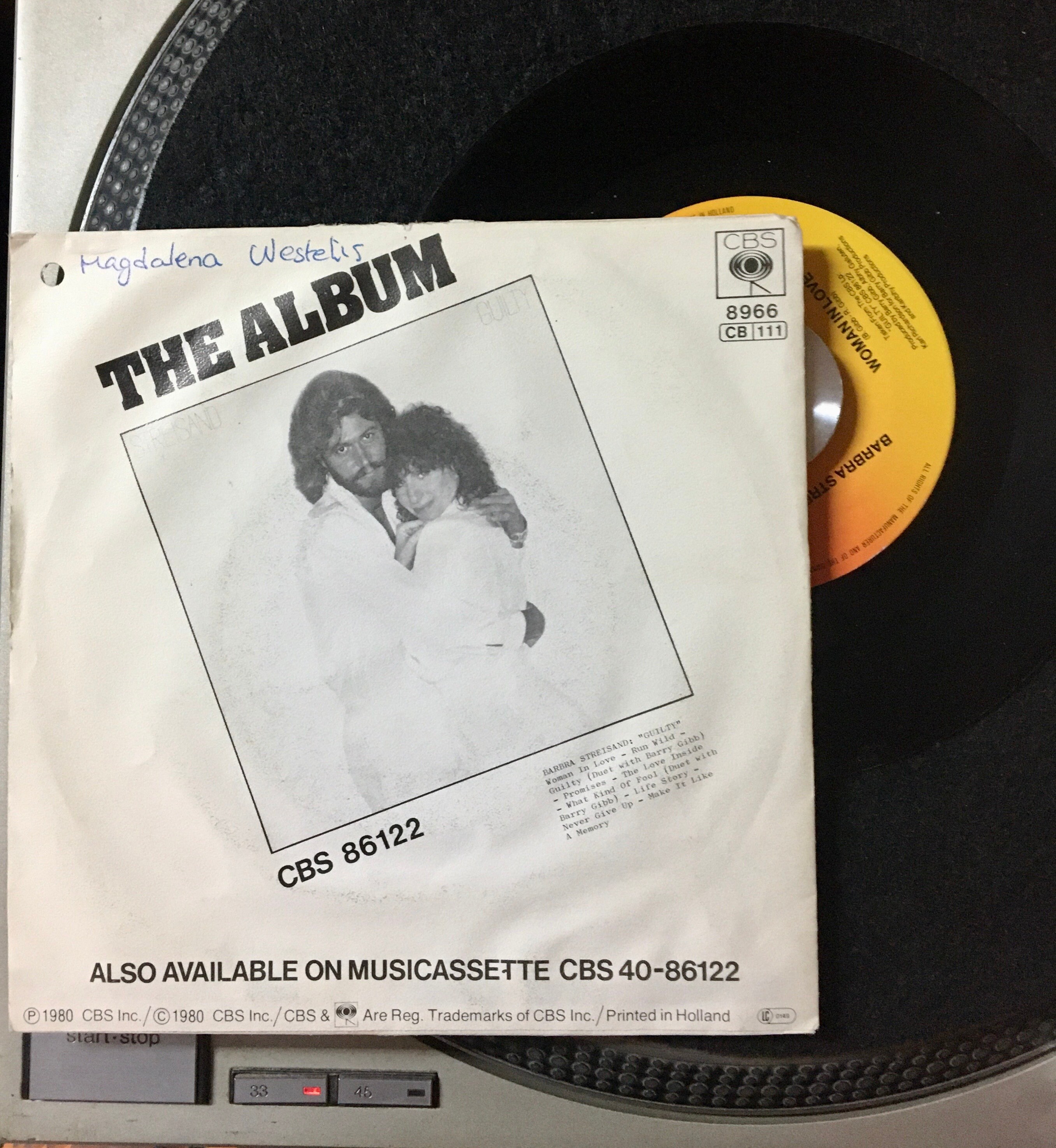 1980 Barbra Streisand – Woman in Love , Vinyl, 7