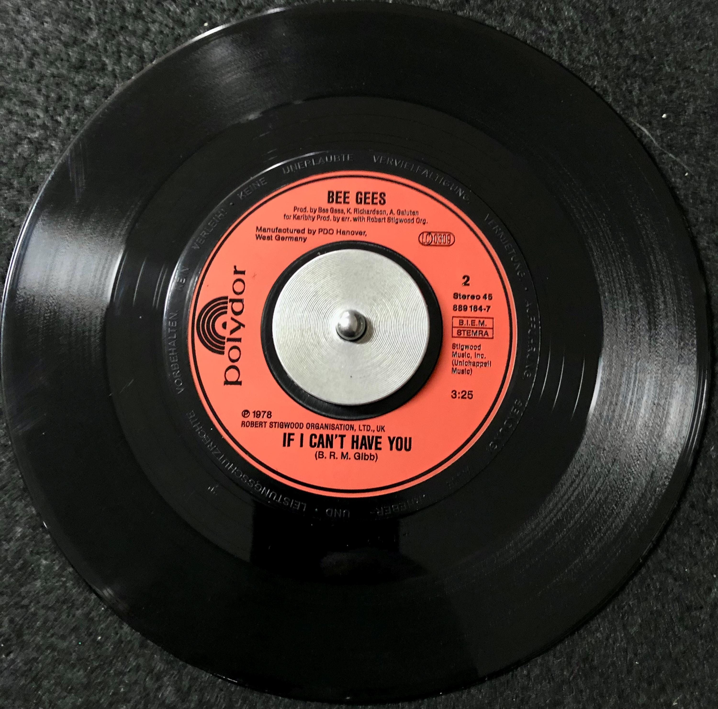 1989 Bee Gees – Stayin' Alive / I Can't Have You , Vinyl, 7