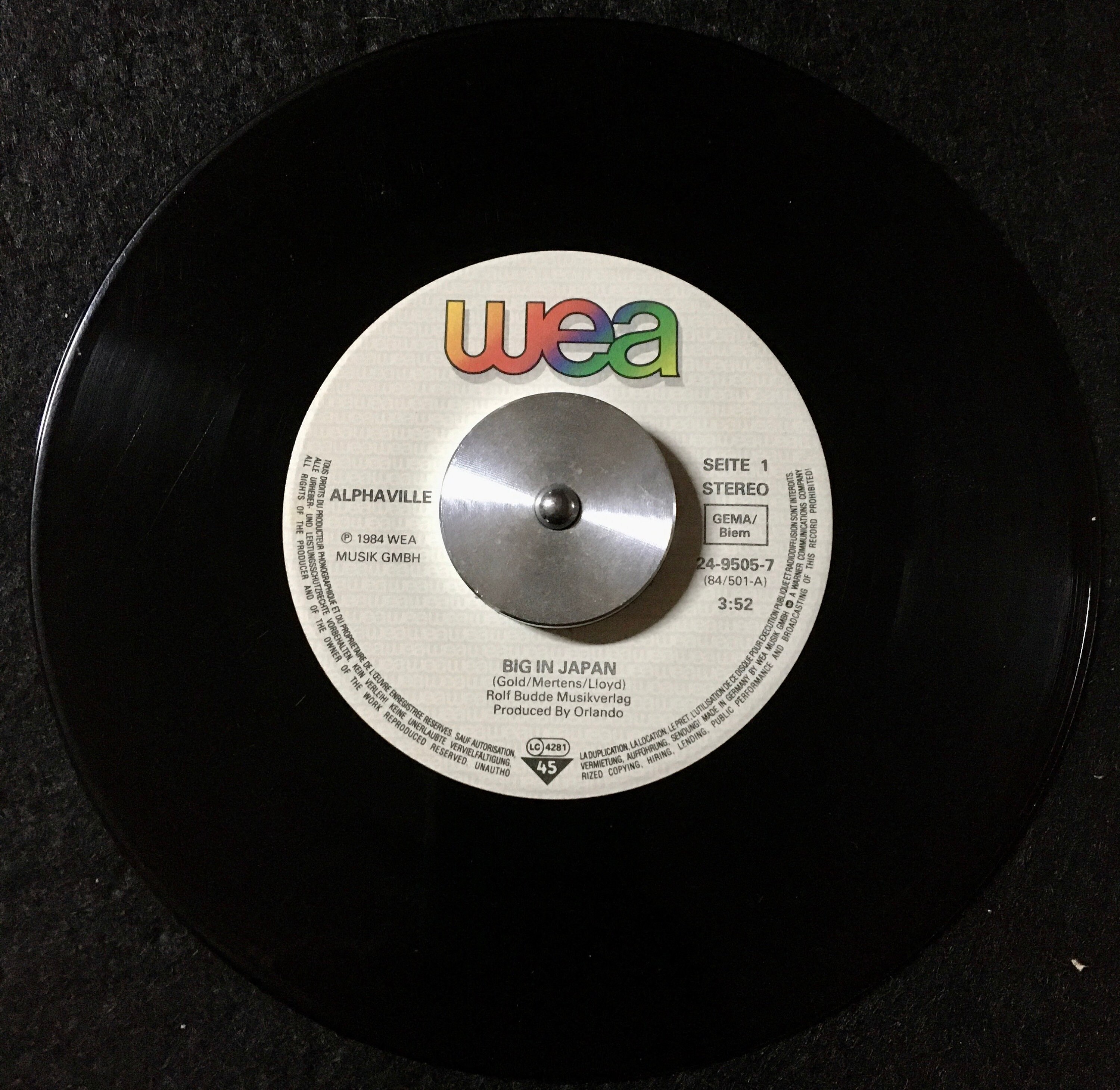 1984 Alphaville – Big in Japan , Vinyl, 7