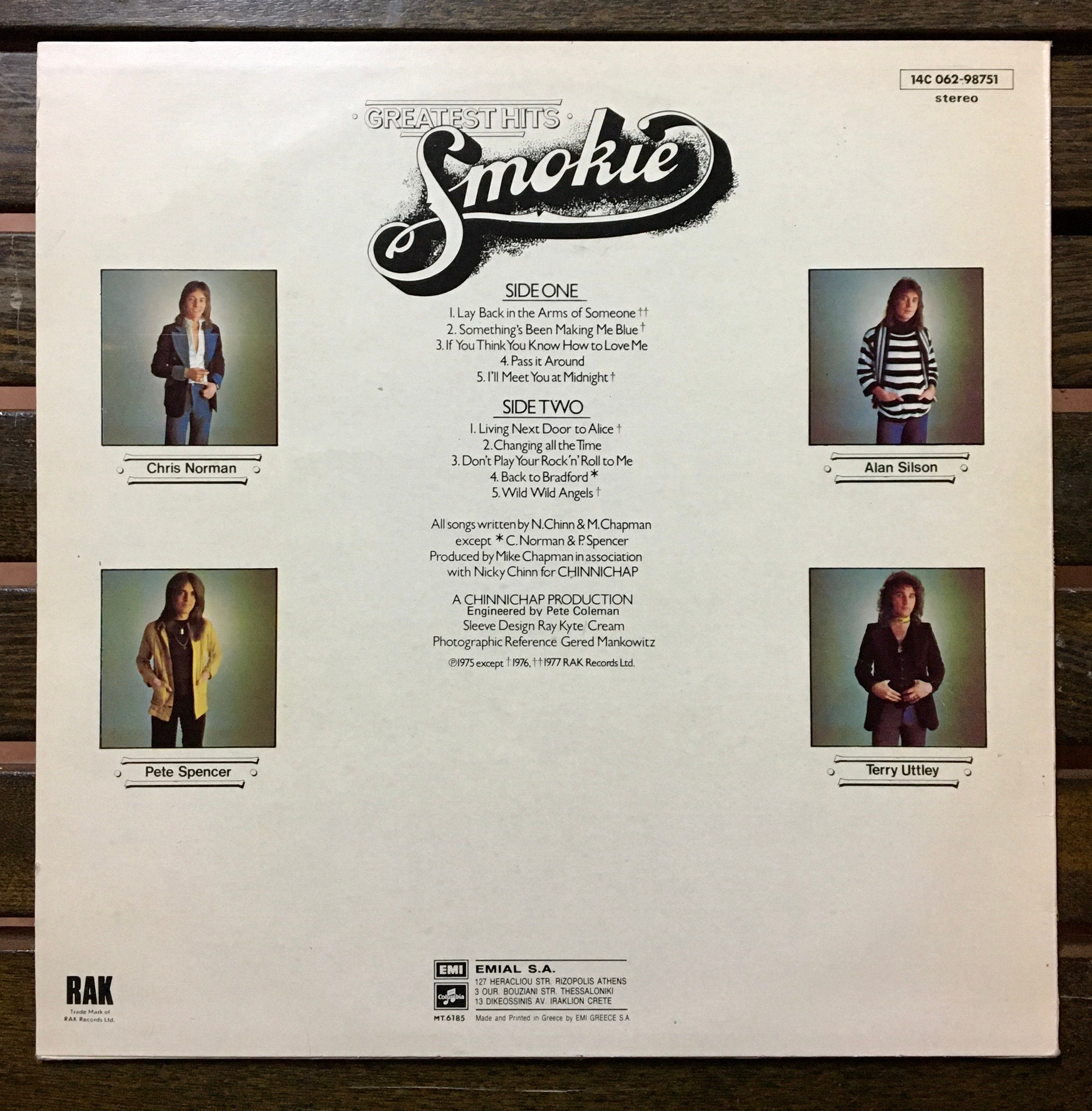 LP SMOKIE/CHANGING ALL THE TIME スモーキー・セカンド 東芝EMI
