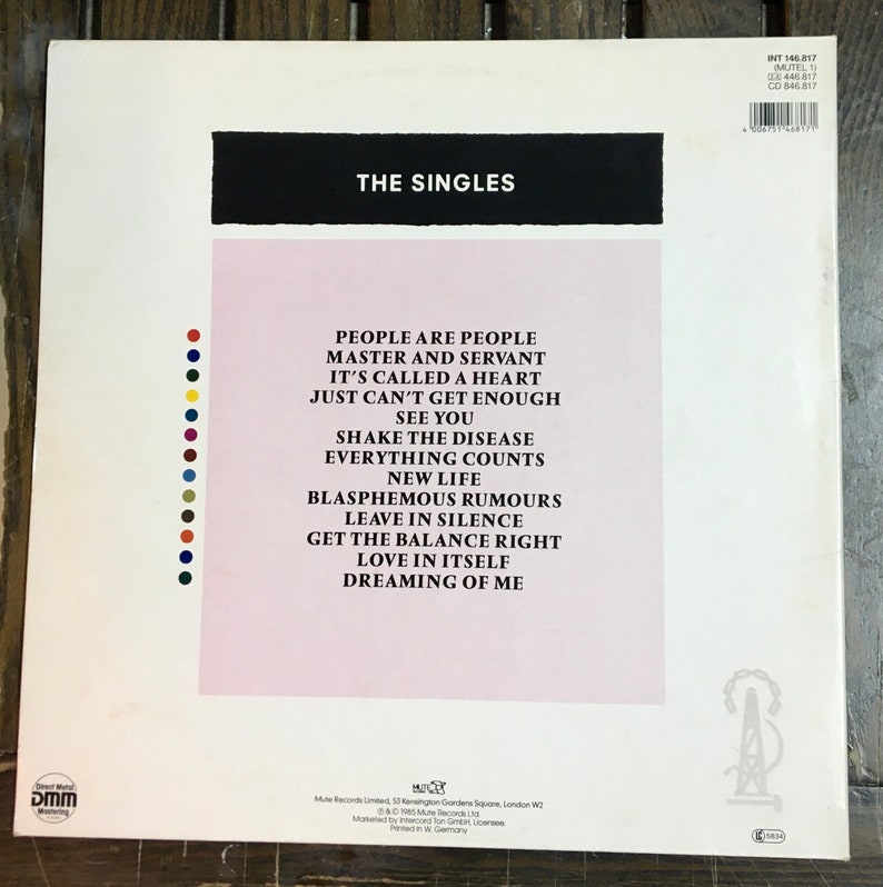 1985 Depeche Mode The Singles 81 85 Vinyle, LP, Compilation, Stéréo, Gatefold Etsy France