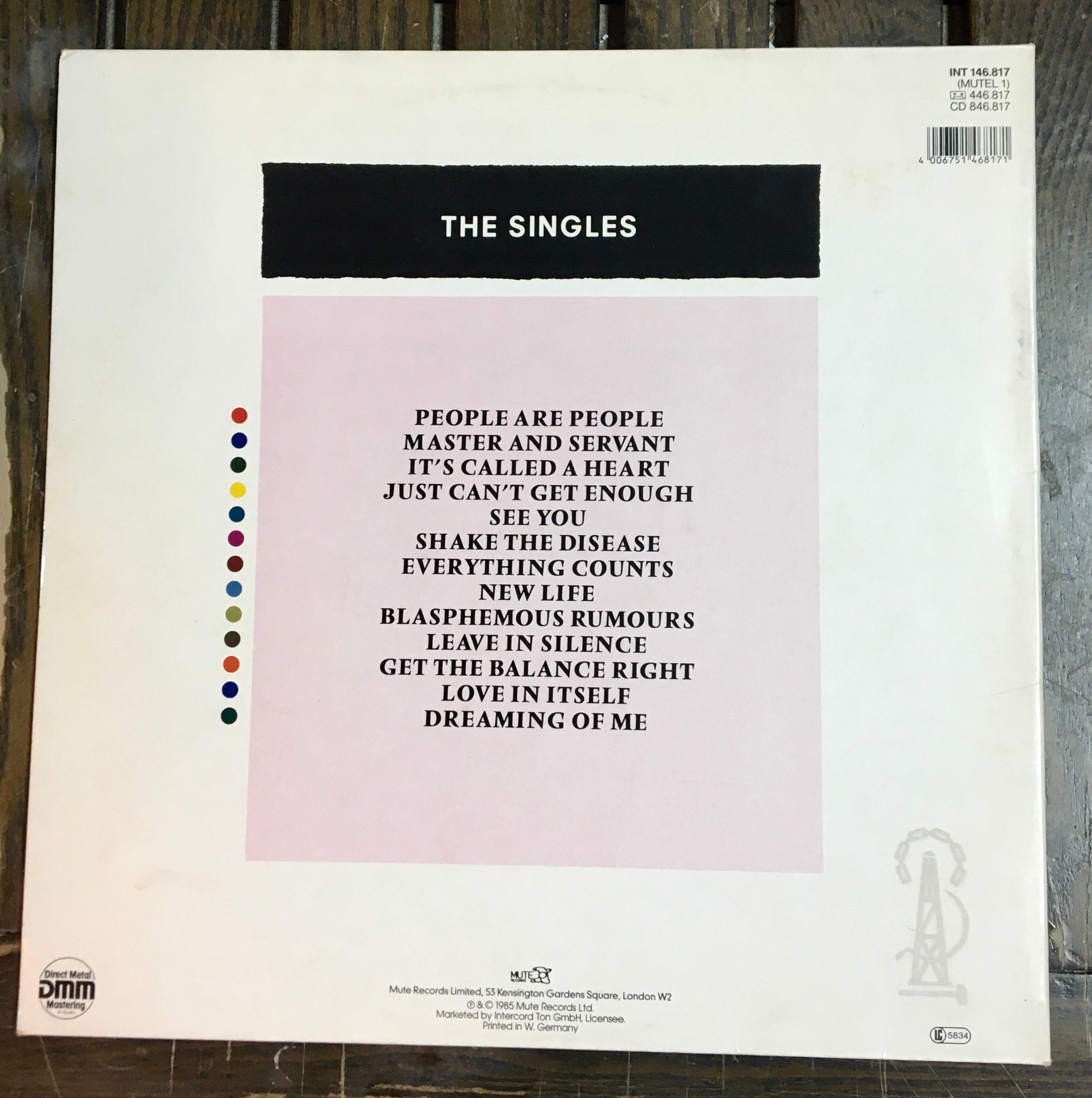 1985 Depeche Mode - the Singles 81 - 85 Vinyl, LP, Compilation