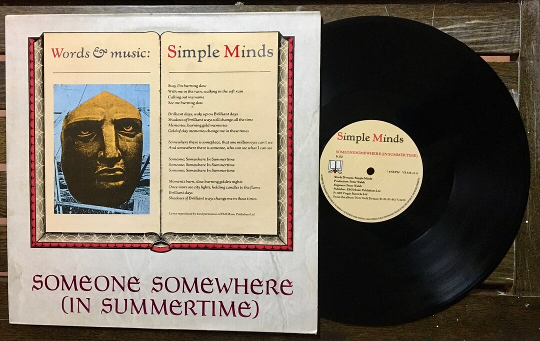 1982 Simple Minds Someone Somewhere in Summertime Vinyl, 12, 45 RPM, Single Etsy