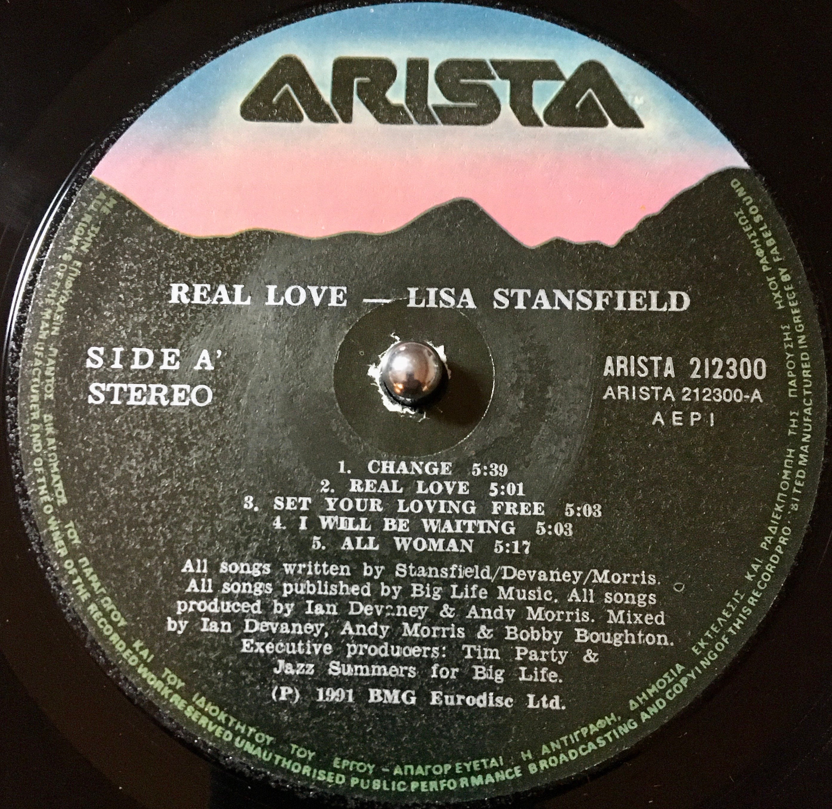 1991 Rare Greek Press - Lisa Stansfield - Real Love Vinyl, LP