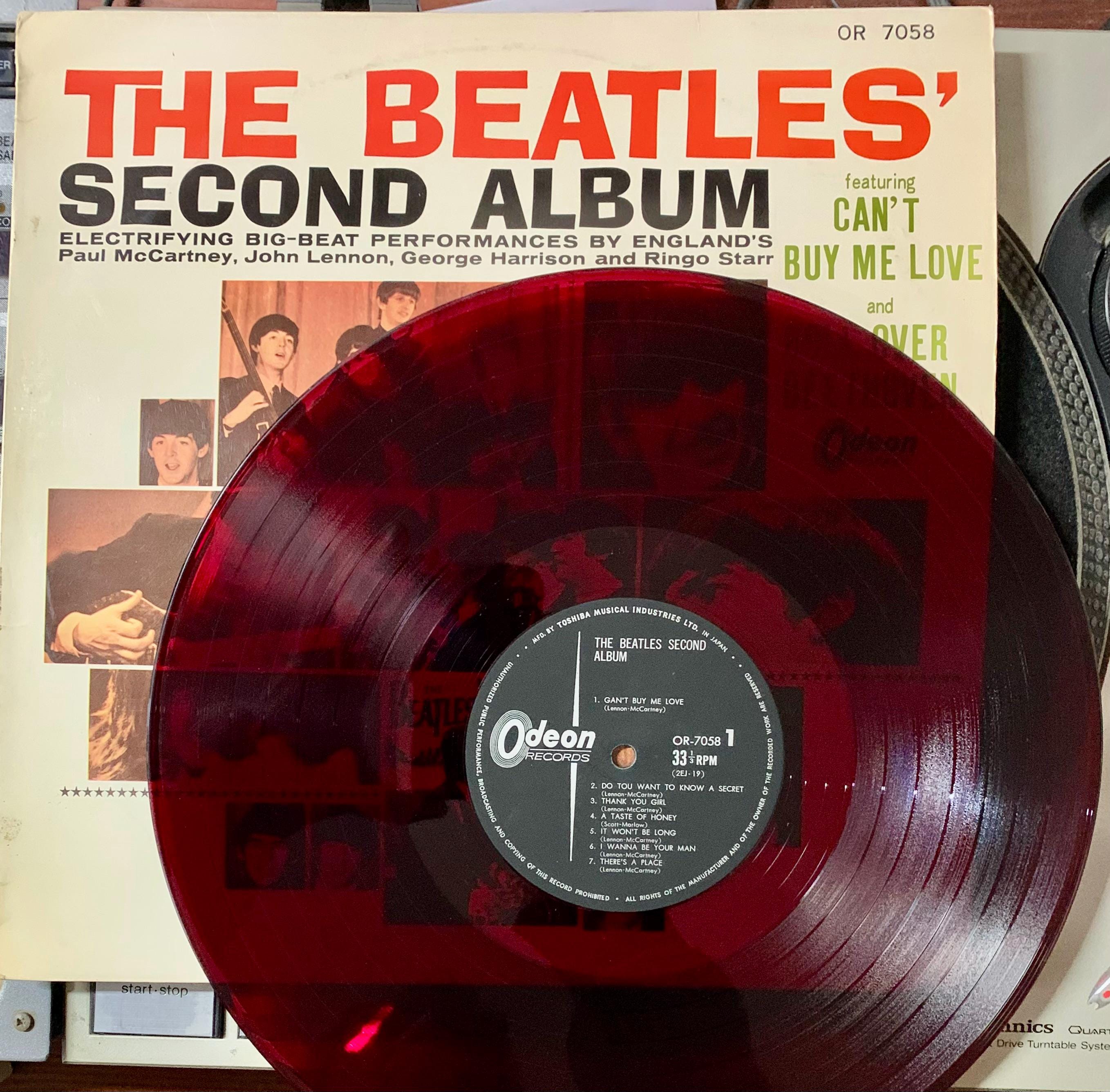 1964 the Beatles Second Album RARE Japan First Press Red 1964 the Beatles Second Album RARE Japan First Press Red