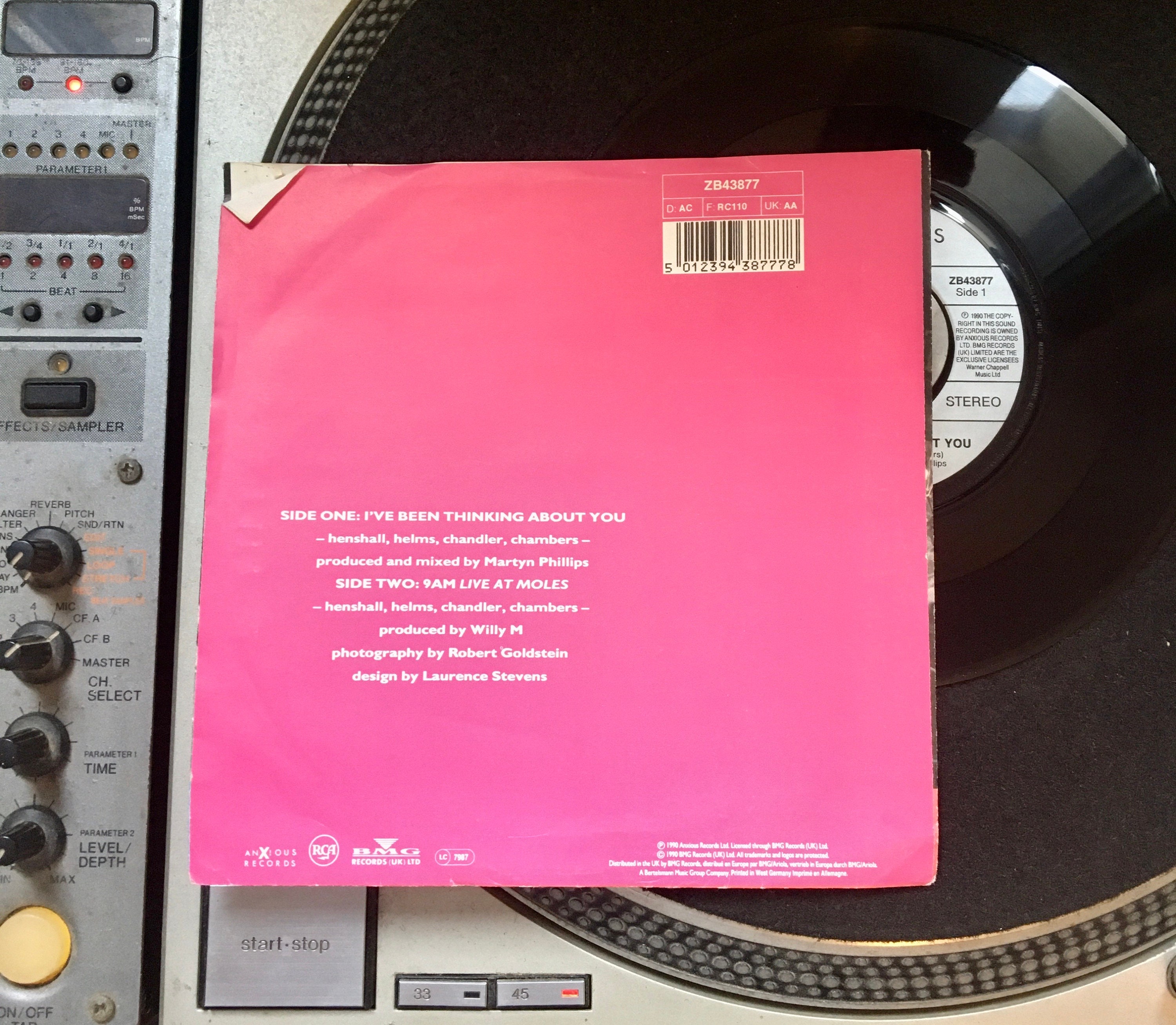1990 ロンドンビート - I've Been Thinking About You、ビニール、7